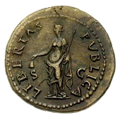 Galba coin reverse: LIBERTAS PVBLICA